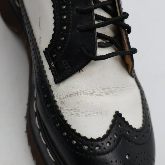 Doc Dr Marten Wingtip 3989 Men's UK 6 US 7 Bex Brogues Black & White England - Picture 15 of 16